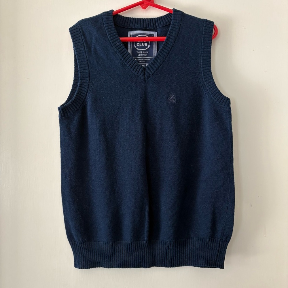 Kids’ navy sweater vest